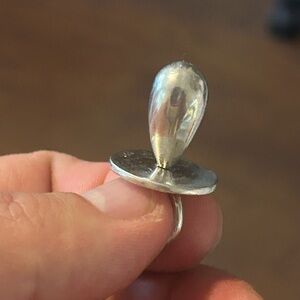 Sterling silver estate baby Binki rattle sucker pop pendant charm 1 3/8”